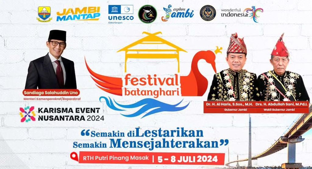 Ayo Ramaikan !!! Festival Batanghari Digelar 5-8 Juli 2024, Ada Parade Kapal Hias Hingga Parade Karya Kreatif 