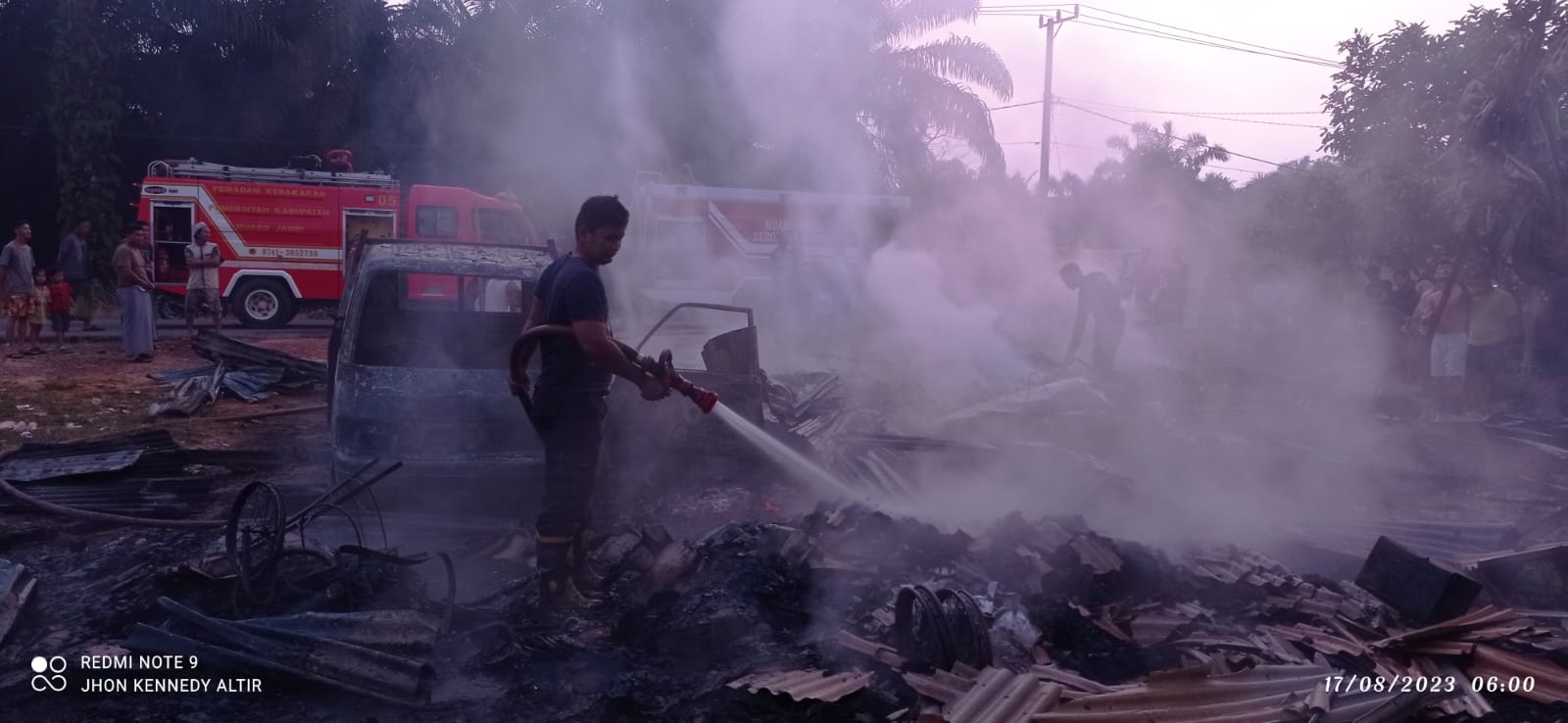 Kebakaran Rumah di Tanjung Katung, Satu Mobil dan Satu Motor Ikut Terbakar