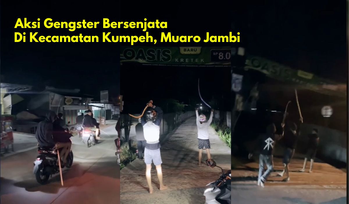 Masyarakat Kumpeh Ulu Resah, Gerombolan Gengster Mondar-Mandir Bawa Senjata Tajam