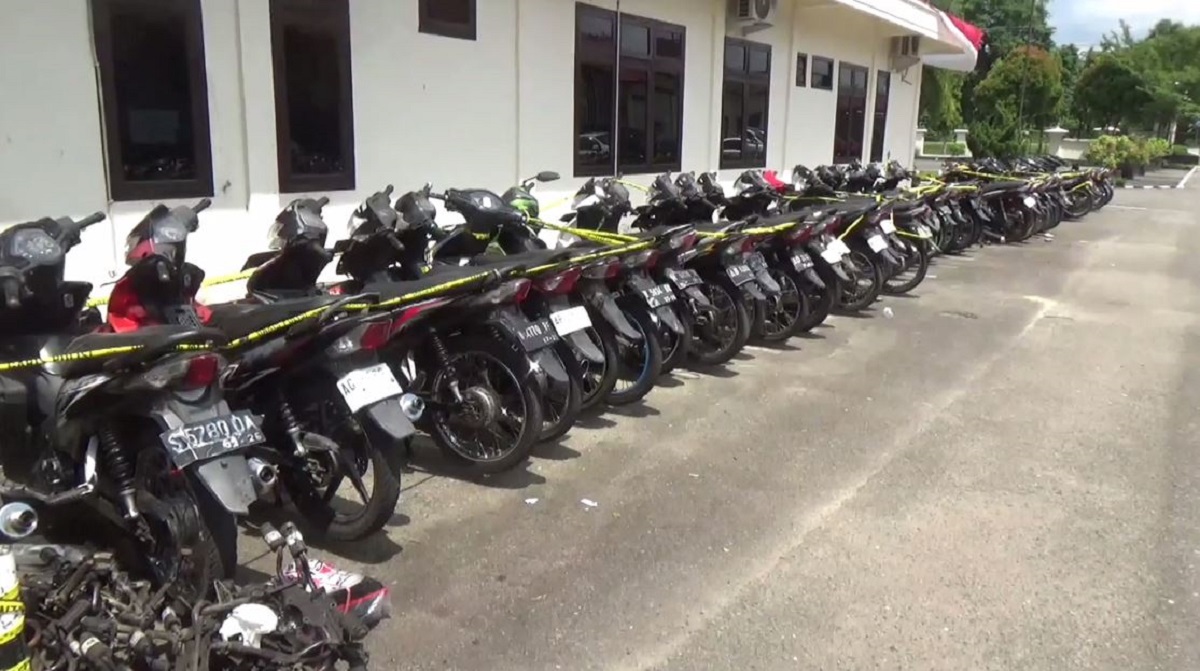 Puluhan Unit Kendaraan Roda Dua Bodong Diamankan Polres Tebo