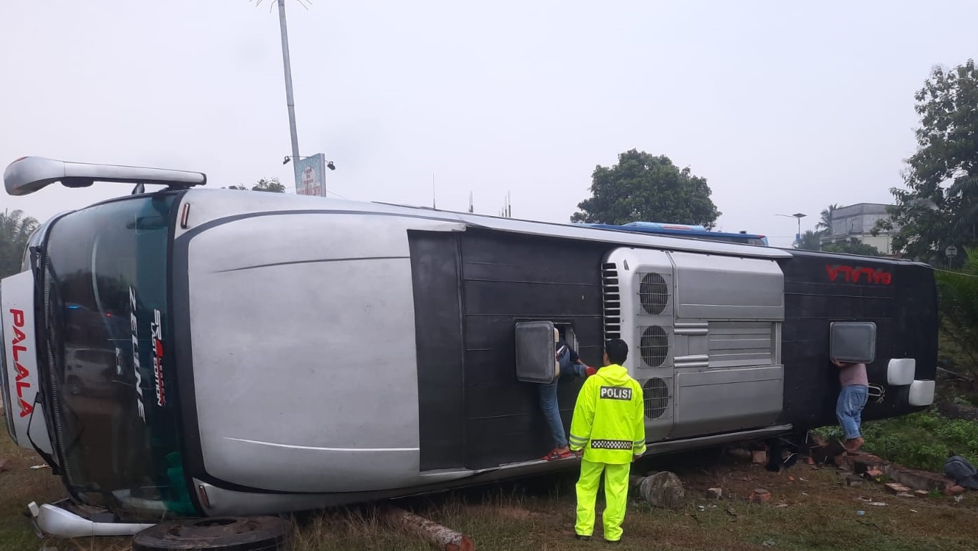 Kecelakaan Bus Palala, Kondektur Tewas di Tempat dan 6 Penumpang Luka Ringan