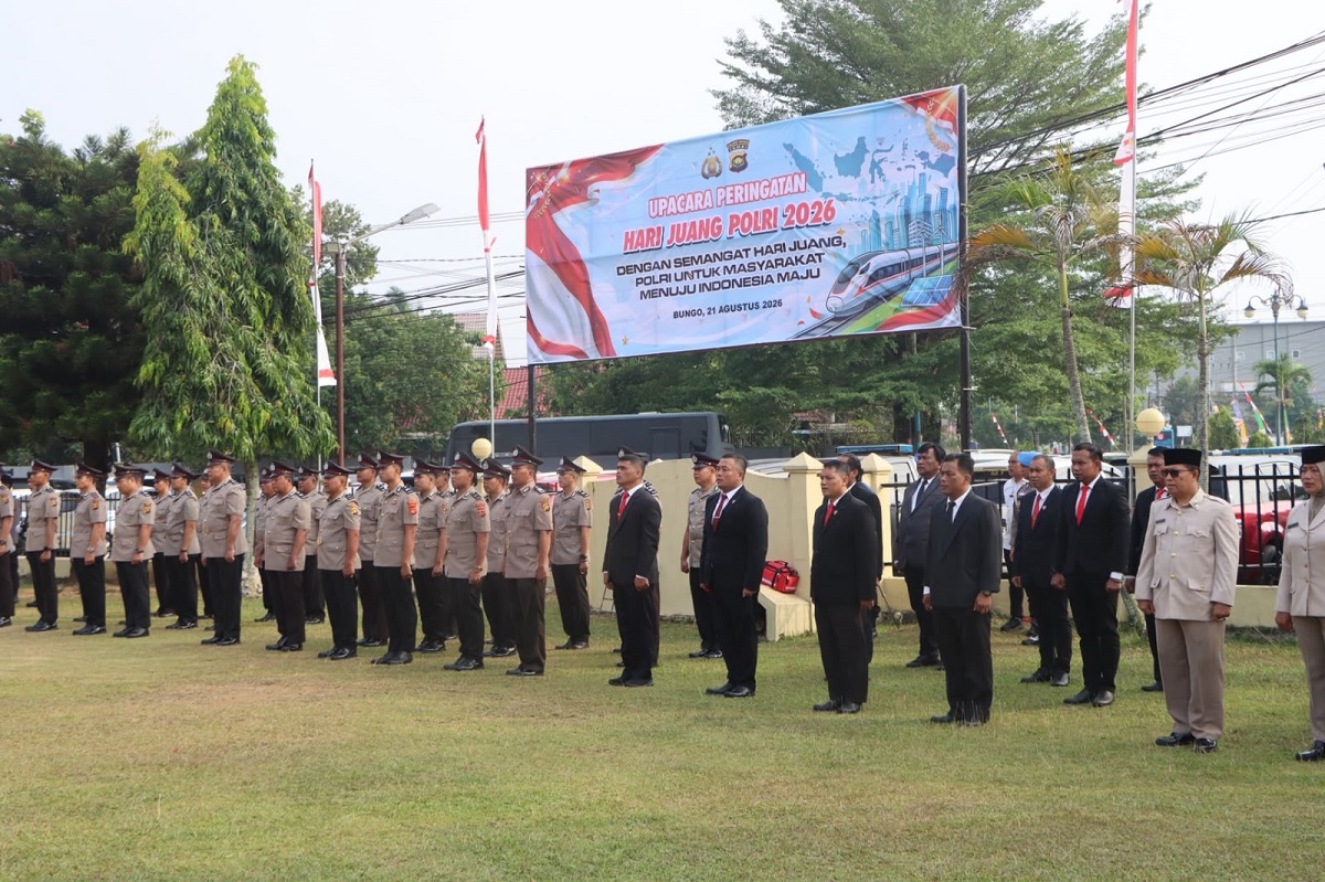 Wakapolres Bungo Pimpin Upacara Hari Juang Polri Tahun 2026