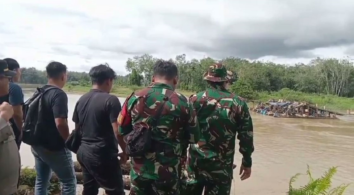 Aktivitas PETI di Tengah Sungai Batang Bungo, Tim Gabungan Gagal Tangkap Pelaku dan Barang Bukti