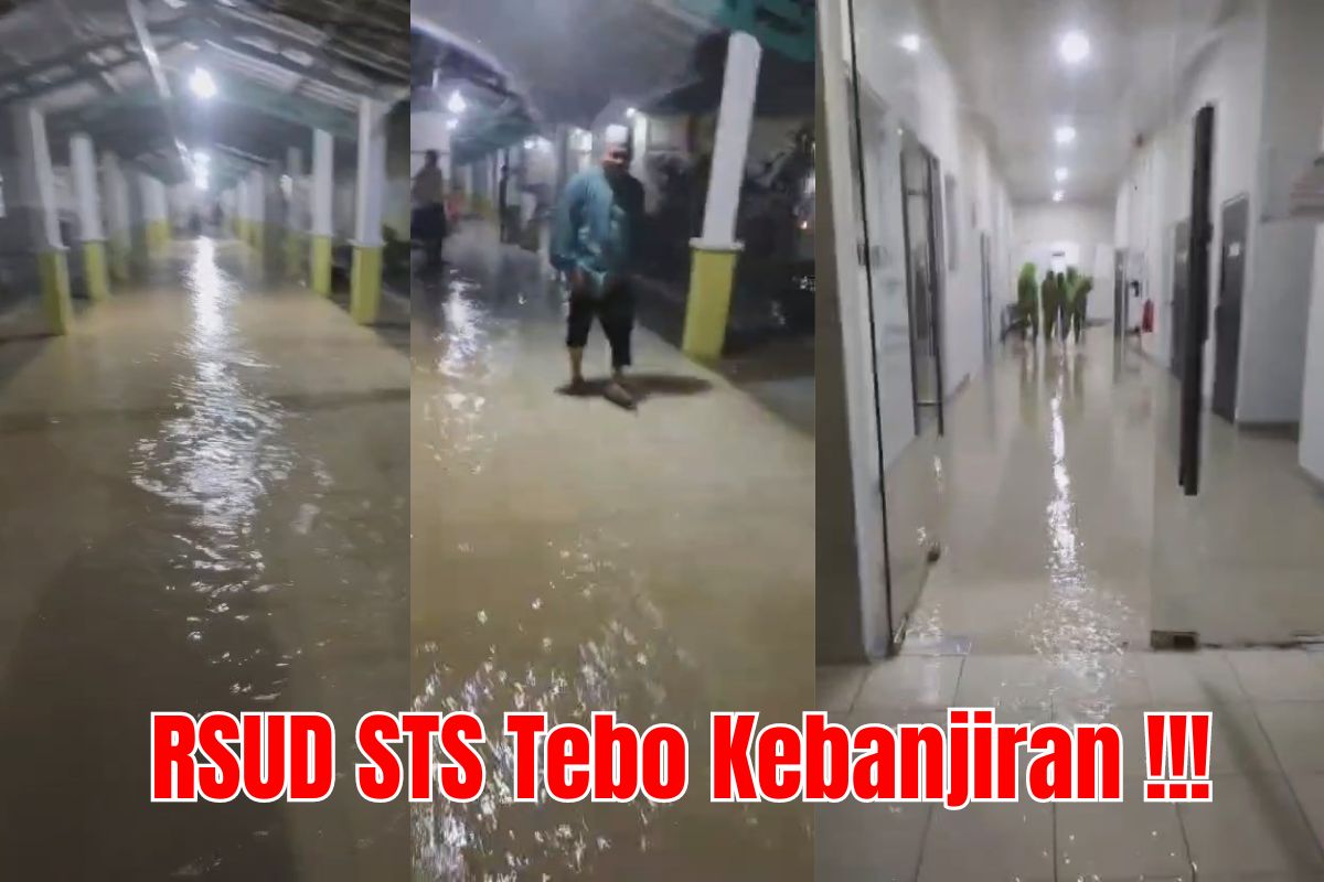 Breaking News !!! Rumah Sakit STS Tebo Kebanjiran, Air Menggenangi Sejumlah Ruangan Perawatan dan Lorong RS