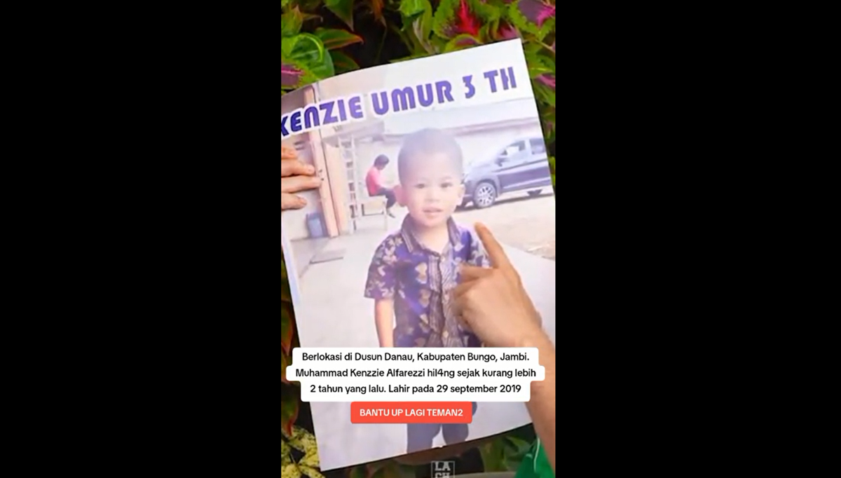 Dugaan Penculikan Kenzi, Belum Ditemukan Sejak Hilang 2022