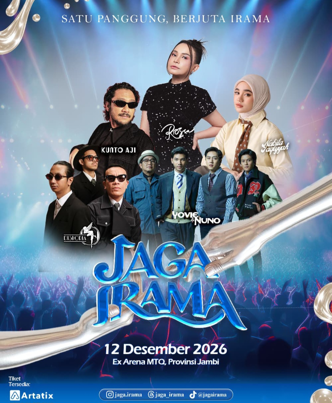 Jayantara Entertainment Siapkan Konser Jaga Irama, Hadirkan Rossa hingga Kunto Aji