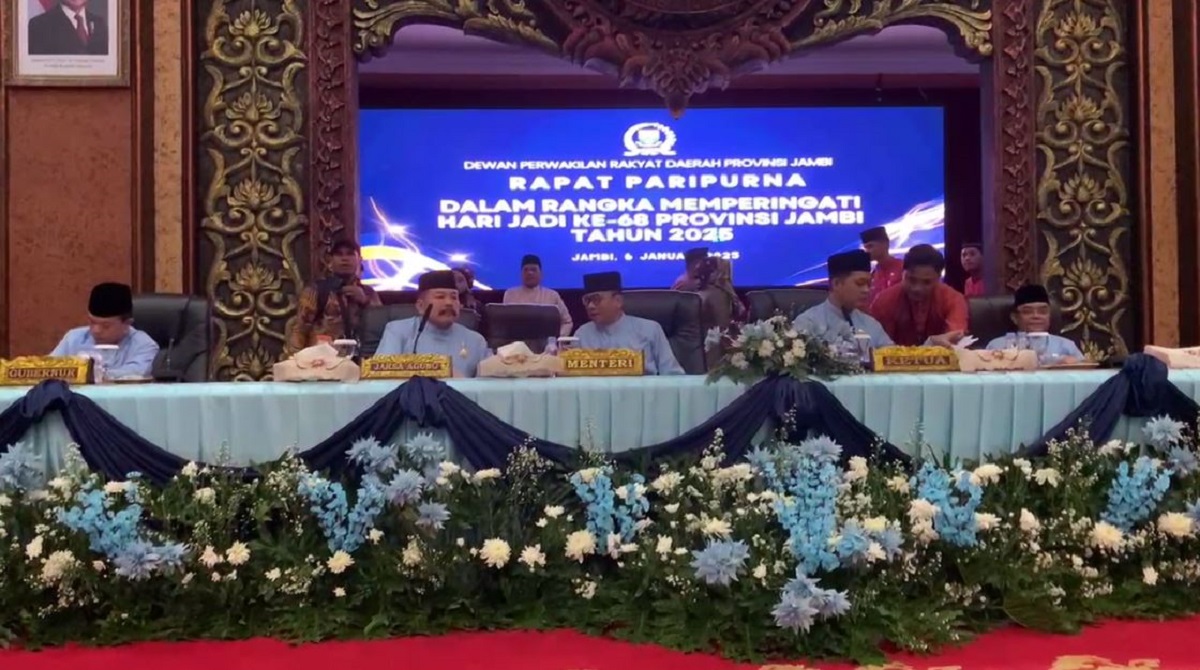 Rapat Paripurna Istimewa HUT Provinsi Jambi Ke-68 Dihadiri Jaksa Agung dan Menteri Desa Dan PDT RI 