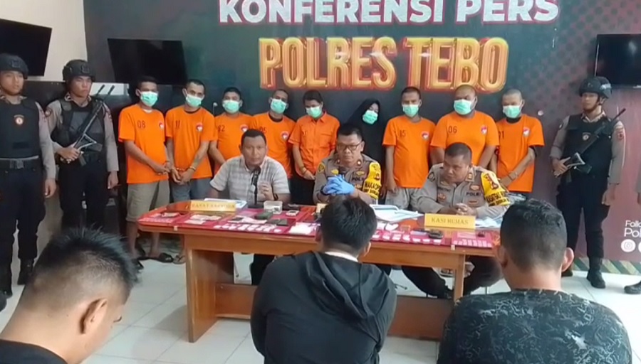 Polres Tebo Tanggkap 24 Tersangka Narkoba, 2 Diantaranya Perempuan