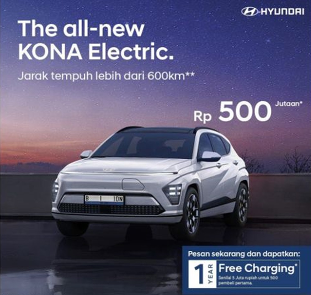 Hyundai Buka Pre-Booking All-New Kona Electric, Harga Mulai Rp 500 Jutaan