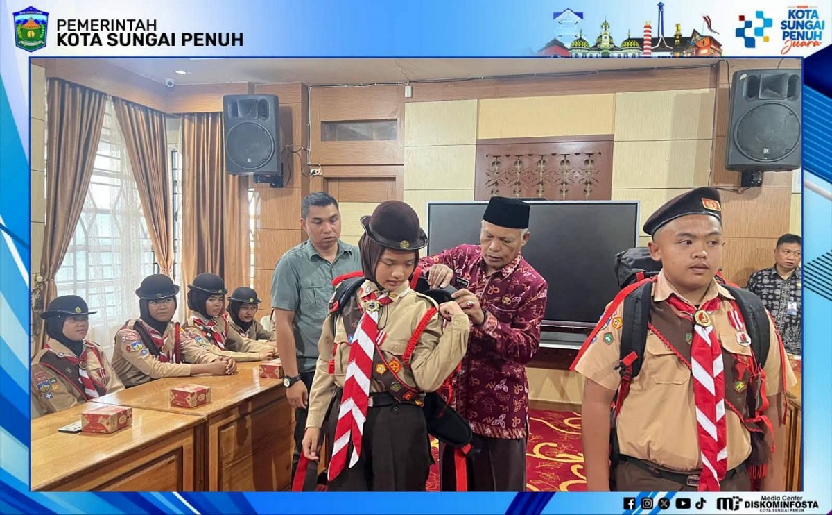 Wawako Azhar Hamzah Lepas Kontingen Pramuka ke Jamda Jambi 2026