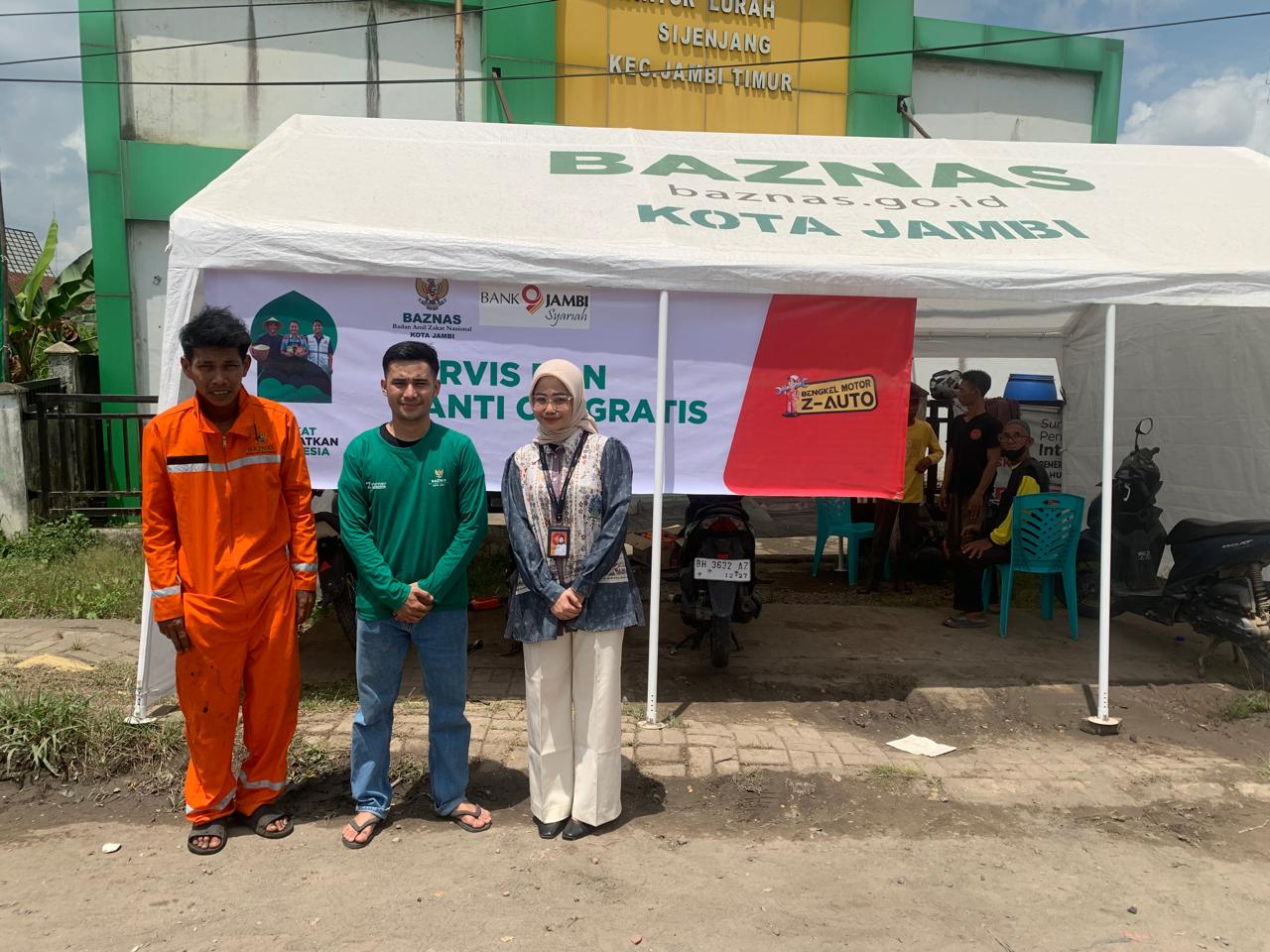Sinergi Kebaikan di Gerbang Mudik: BAZNAS Kota Jambi dan Bank 9 Jambi Syariah Pastikan Pemudik Aman di Jalan