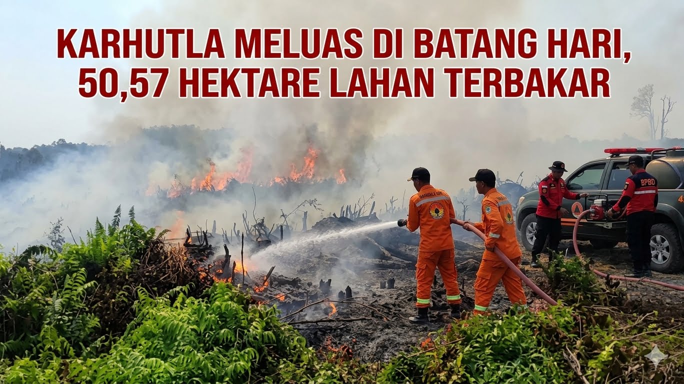 Karhutla Meluas di Batang Hari, 50,57 Hektare Lahan Terbakar