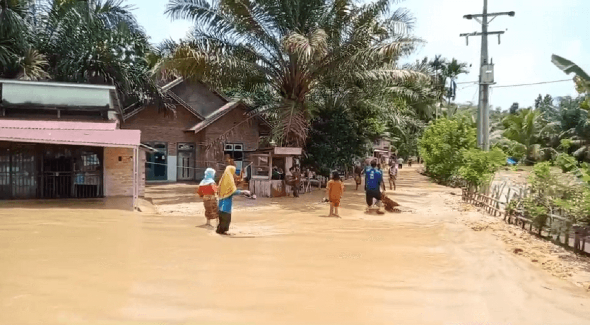 Jalan Dan Ratusan Rumah Warga Merangin Terendam Banjir