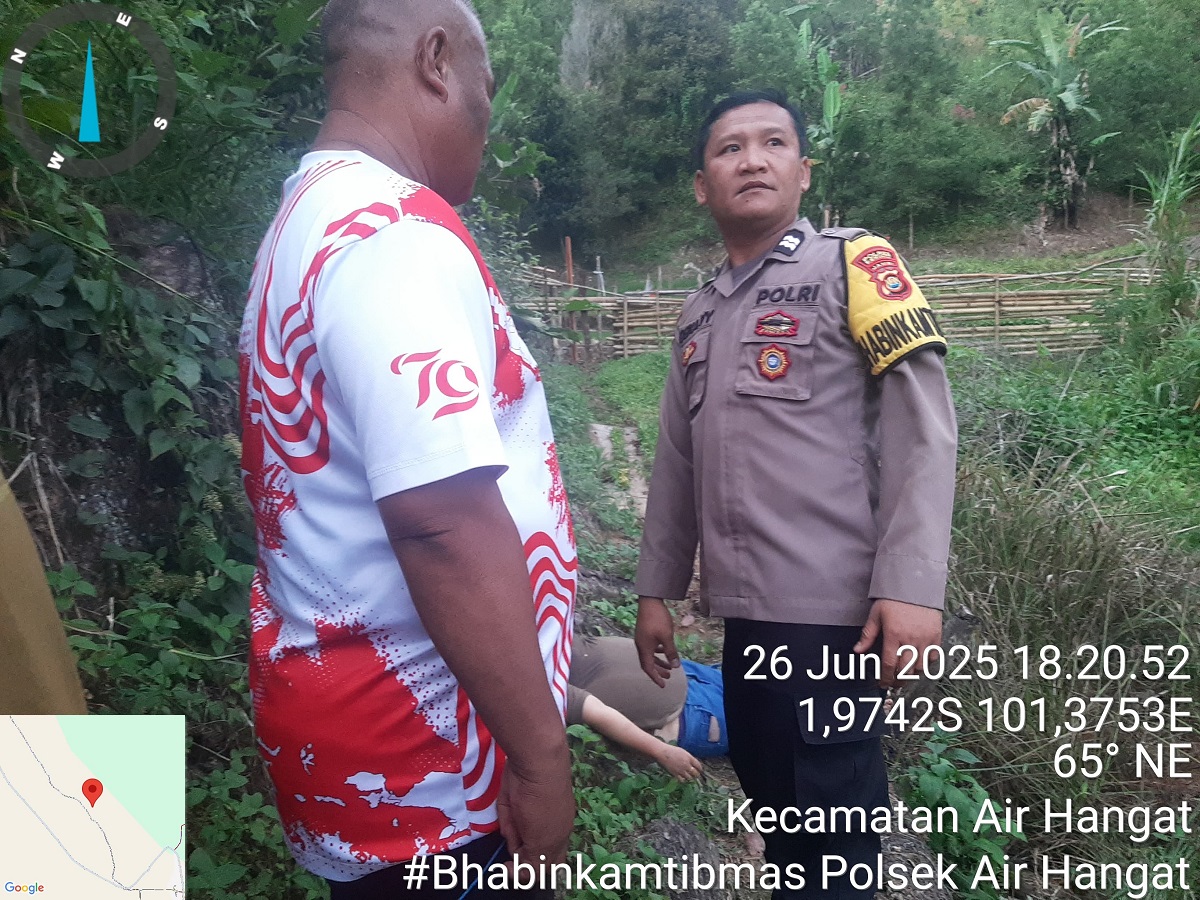 Geger! Warga Air Hangat Kerinci Temukan Sesosok Mayat di Ladang, Polisi Lakukan Penyelidikan