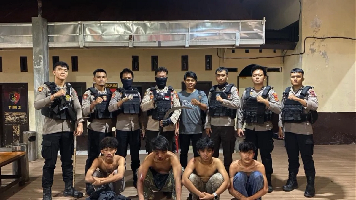 Empat Anggota Geng Motor Diamankan di Jambi, Dua Bawa Senjata Tajam
