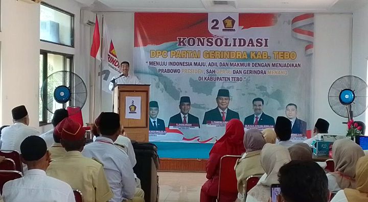 DPC Gerindra Tebo Gelar Konsolidasi untuk Pemilu 2024, Ini Target dari DPD Gerindra Provinsi Jambi