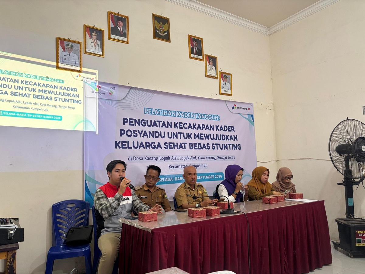 Pertamina EP Jambi Perkuat Kader Posyandu, Cegah Stunting di Muaro Jambi