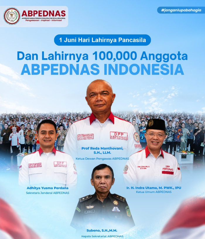 ABPEDNAS Cetak Sejarah, Raih 100 Ribu Anggota Bertepatan Hari Lahir Pancasila 2026