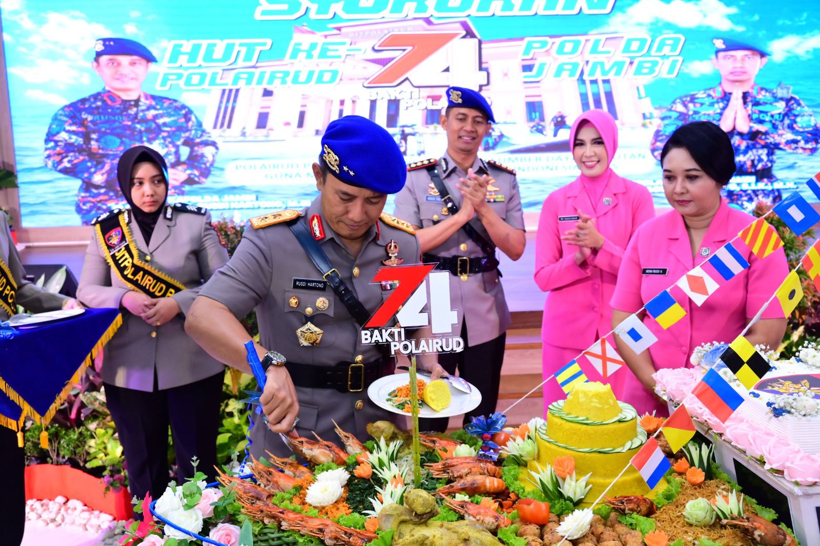 Syukuran Peringatan HUT Polairud ke 74, Kapolda Jambi Bacakan Amanat Kapolri