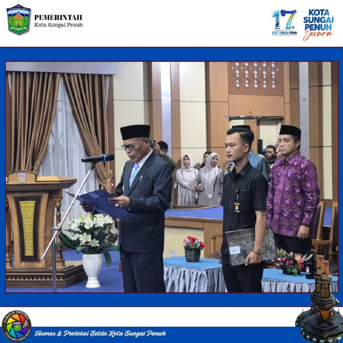 Wawako Azhar Hamzah Lantik dan Kukuhkan 144 Pejabat Eselon II, III, dan IV