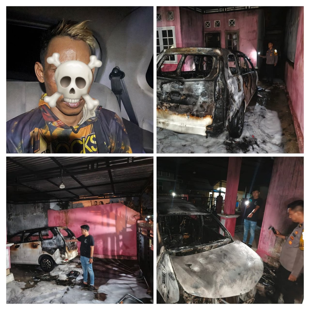 Tim GUNJO Sat Reskrim Polres Bungo Ungkap Kasus Pembakaran Mobil di Perumahan Sidipaman