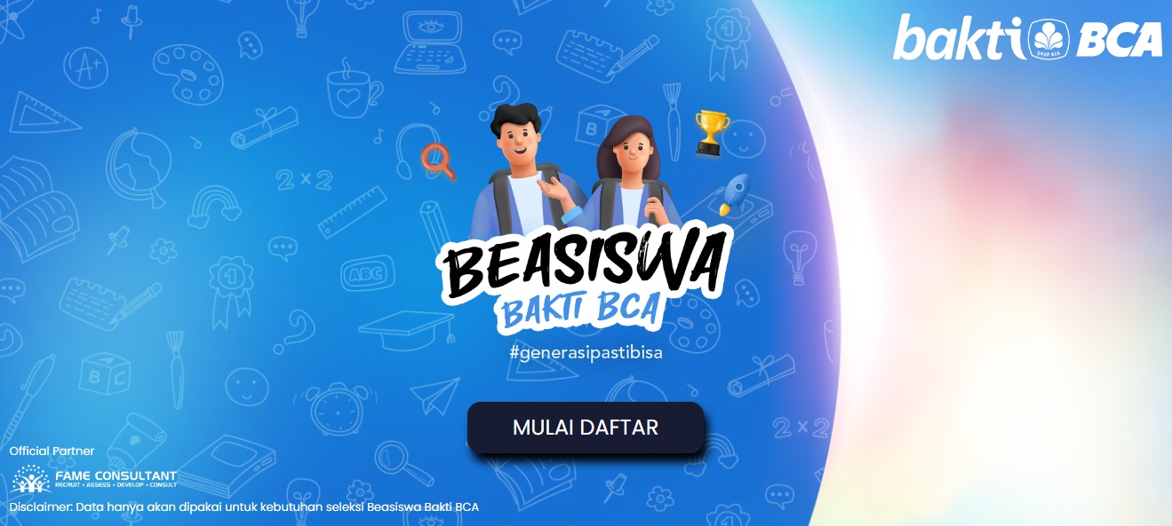 Buruan ! Beasiswa 2023 Bakti BCA Masih Buka Sampai 23 Oktober 2023