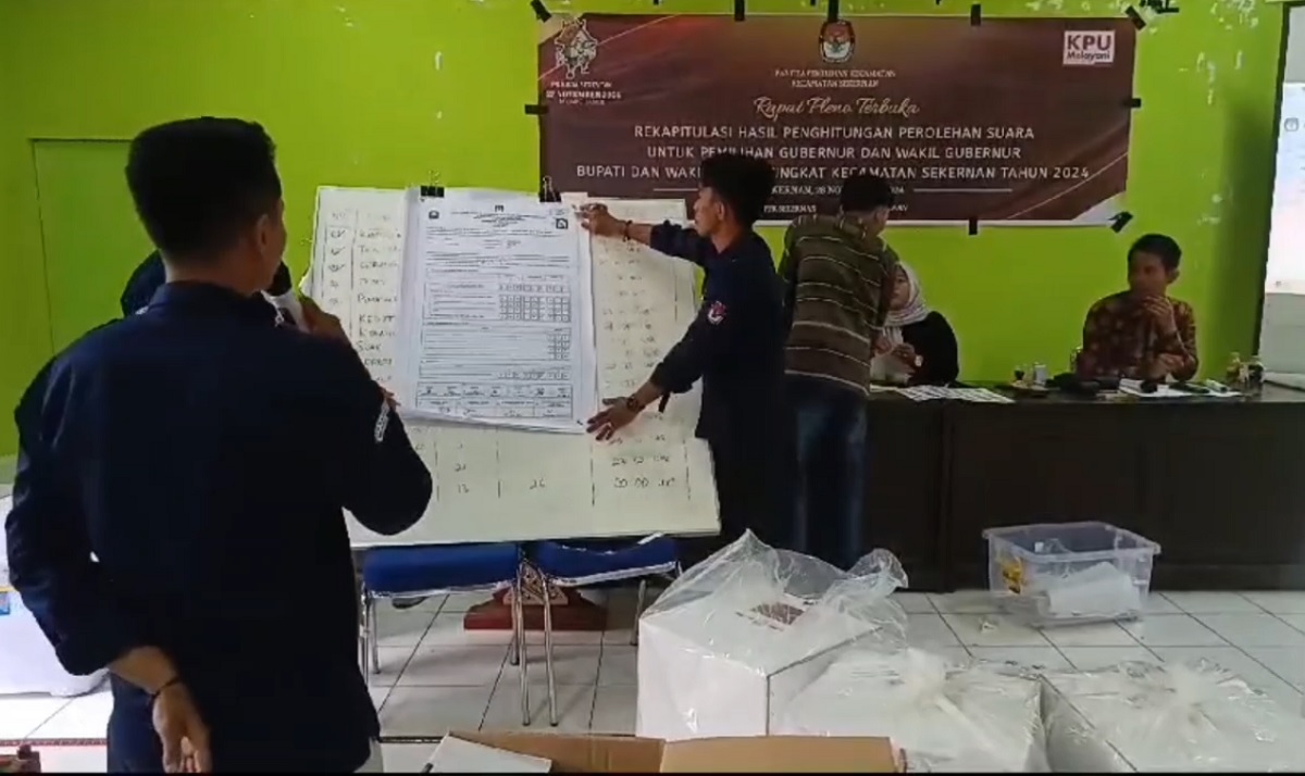 Rekapitulasi Surat Suara Tingkat PPK Di Wilayah Perairan Rampung 