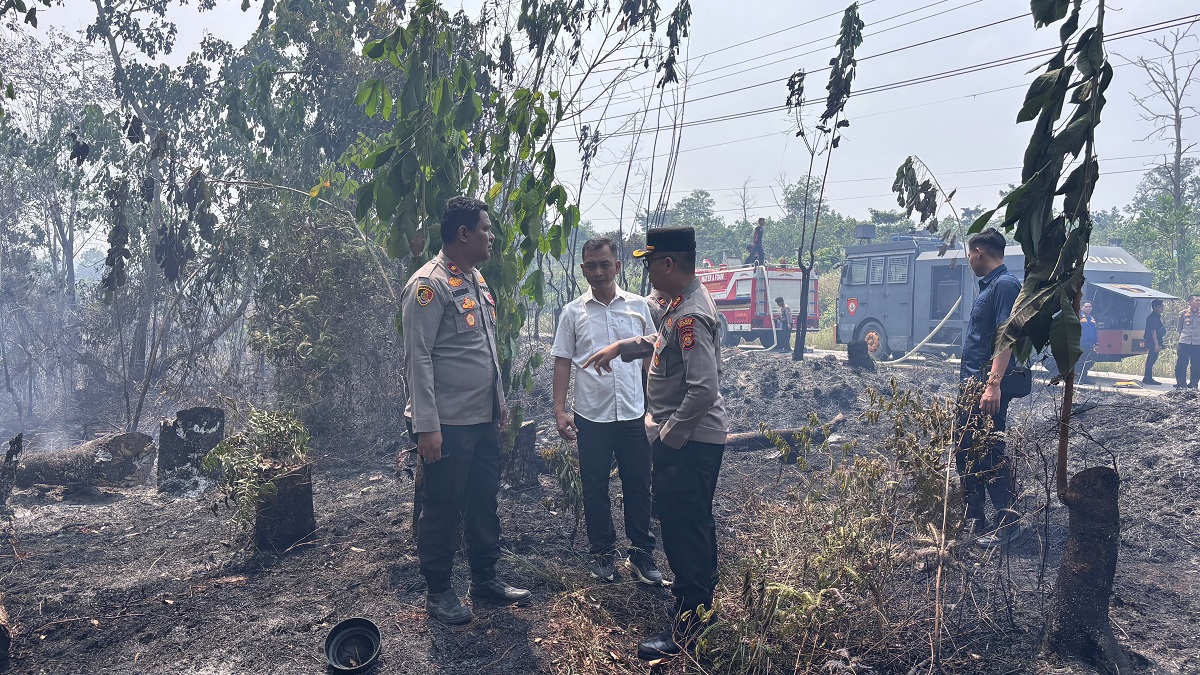 Kapolres Bungo Turun Langsung Ground Check Karhutla, 1 Hektare Lahan Terbakar
