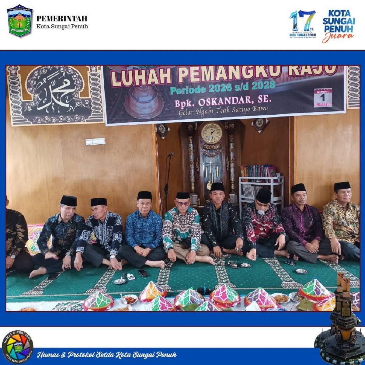 Sekda Alpian Hadiri Peresmian Ninik Mamak Adat Luhah Pemangku Rajo Periode 2026–2028