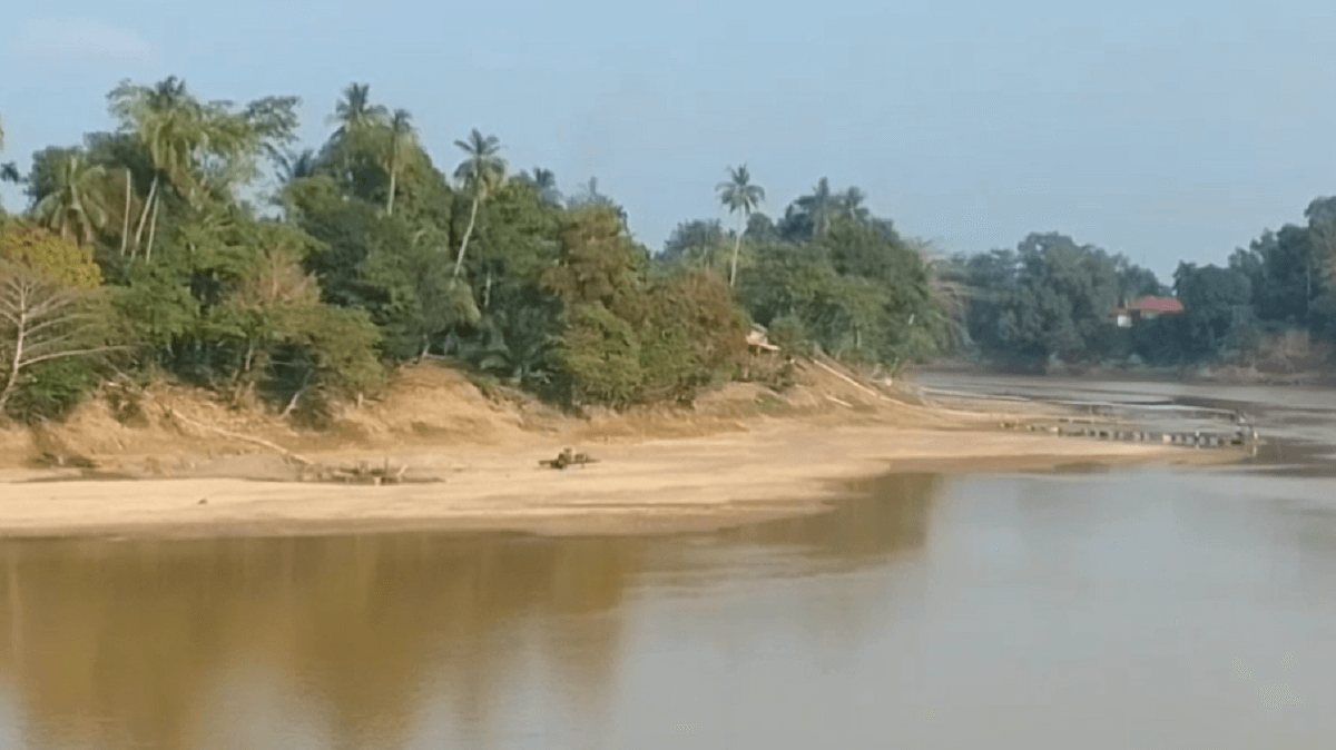 Dampak kemarau, Sungai Batanghari Mulai Mengering