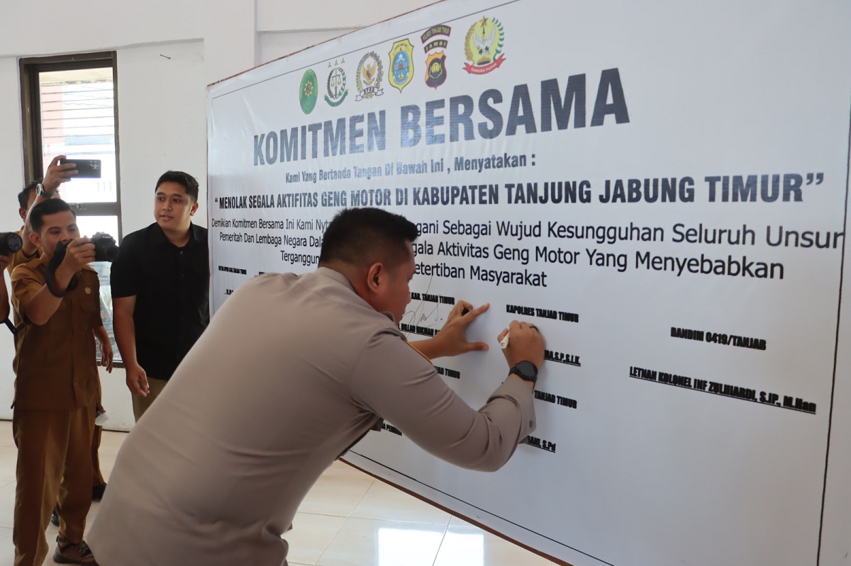 Polres Tanjab Timur Gelar Rakor Strategi Penanggulangan Geng Motor