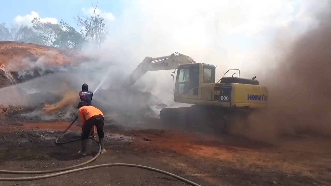 Kebakaran Stockpile Batu Bara PT BBI di Sungai Gelam Sudah 1 Minggu, Satgas Karhutla Belum Berhasil Padamkan