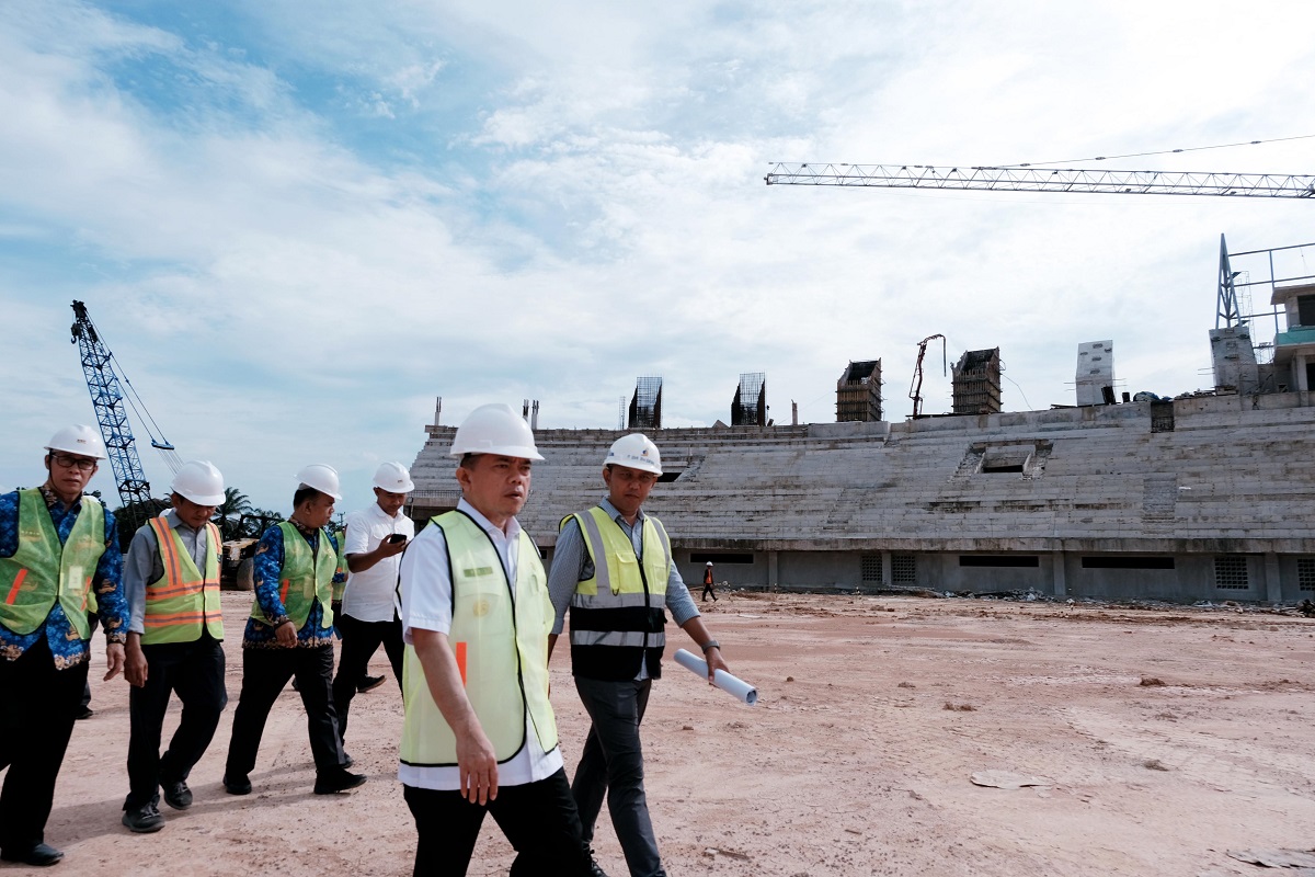 MANTAP WO ! Pembangunan Stadion Jambi Swarna Bhumi Terus Dikebut, Al Haris Optimis Tahun ini Bisa Dipakai