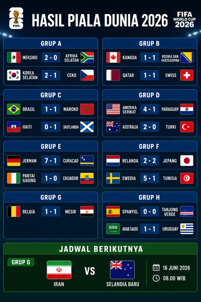 Arab Saudi Tahan Uruguay, Persaingan Grup H Piala Dunia 2026 Makin Ketat