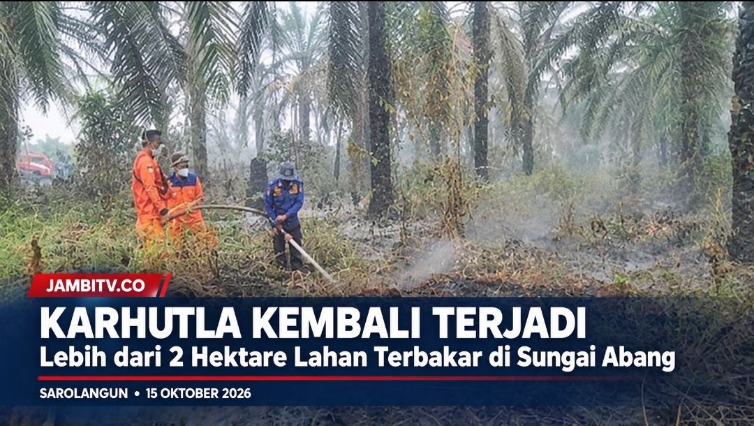 Asap Kembali Memutih, Kebakaran Lahan Kembali Terjadi di Sungai Abang Sarolangun