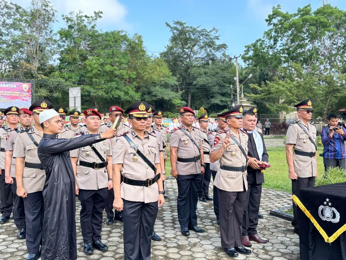 Sertijab Serentak di Polres Muaro Jambi, Dari Wakapolres hingga Kapolsek Diganti