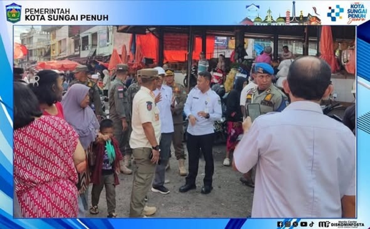 Sidak Pasar Pasca Lebaran, Sekda Alfian Cek Penertiban dan Kesiapan Petugas