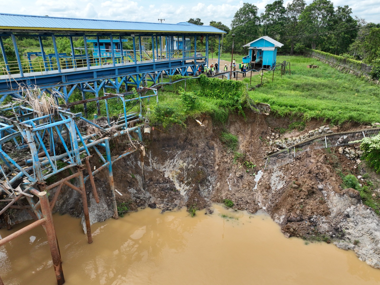 Tanah Longsor di Intake Aurduri, Tirta Mayang Bersiaga