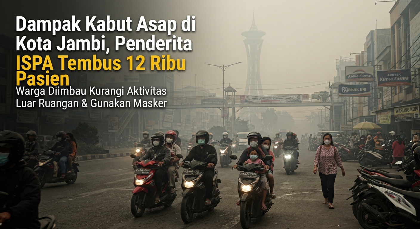 Dampak Kabut Asap di Kota Jambi, Penderita ISPA Tembus 12 Ribu Pasien