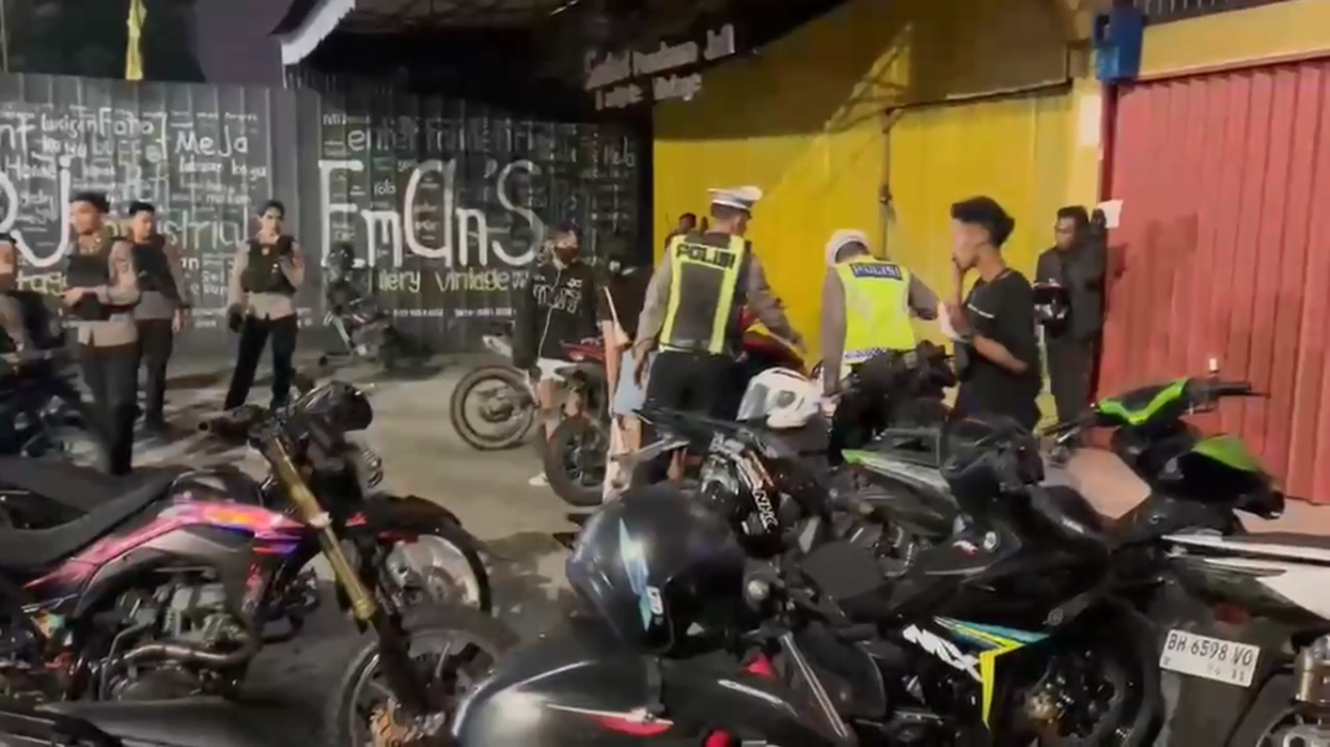 Razia KRYD Polresta Jambi, Puluhan Motor Knalpot Brong Terjaring
