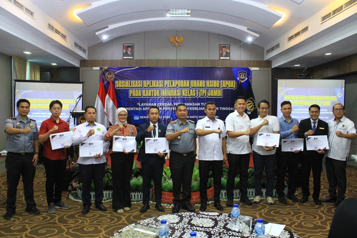 Kantor Imigrasi Kelas I TPI Jambi Gelar Sosialisasi APOA Dan Aturan Baru Izin Tinggal Keimigrasian Tahun 2025