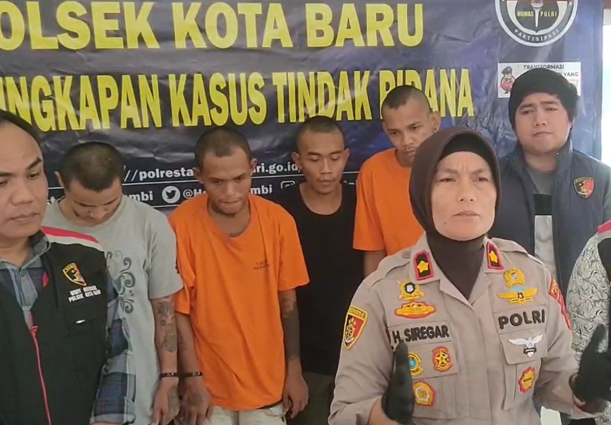 Polisi Amankan 4 Anjal Pelaku Pengeroyokan Sopir Batu Bara di Kota Jambi