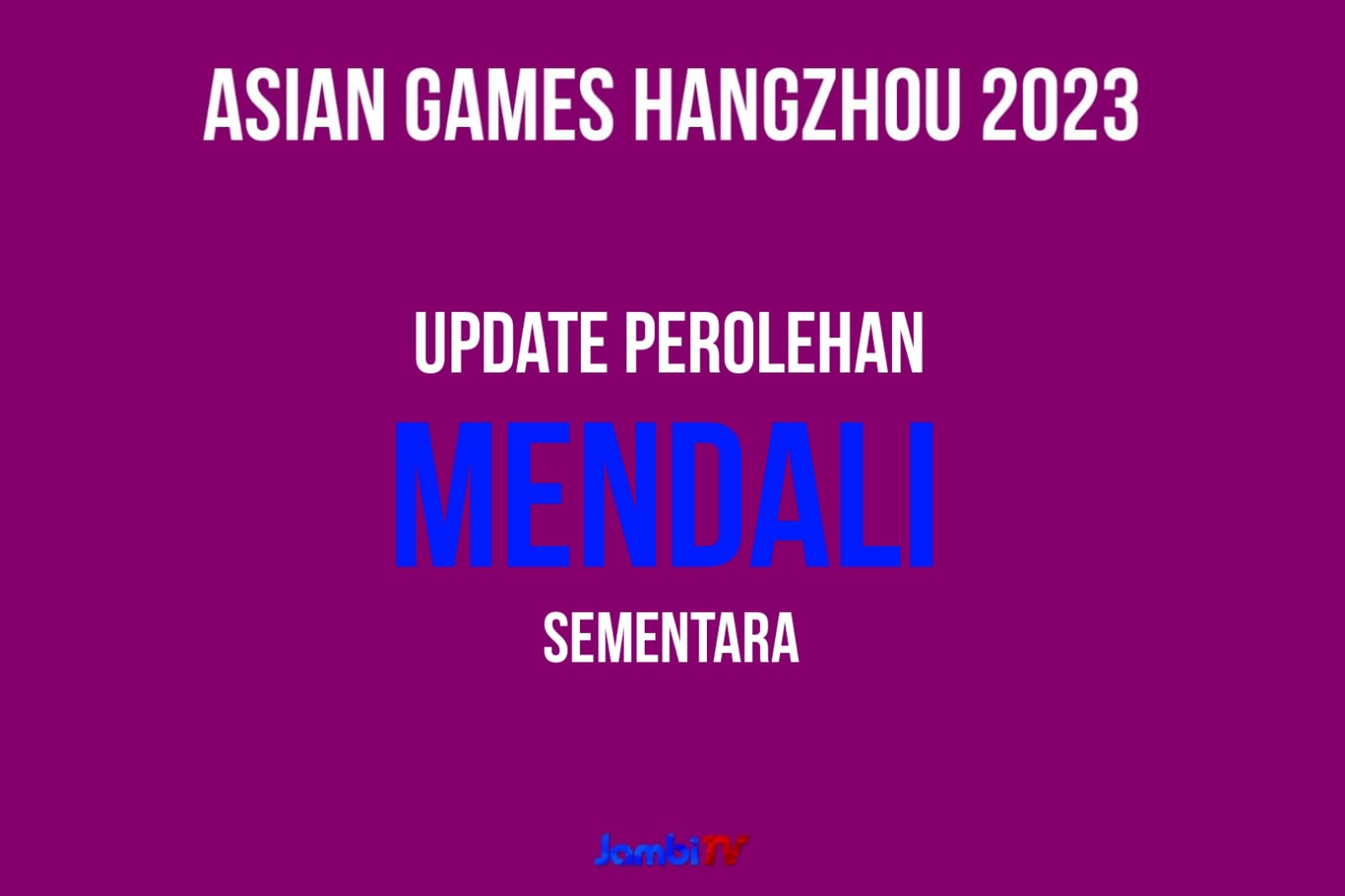 Update Perolehan Mendali Asian Games Hangzhou 20223, Indonesia berada pada peringkat 13