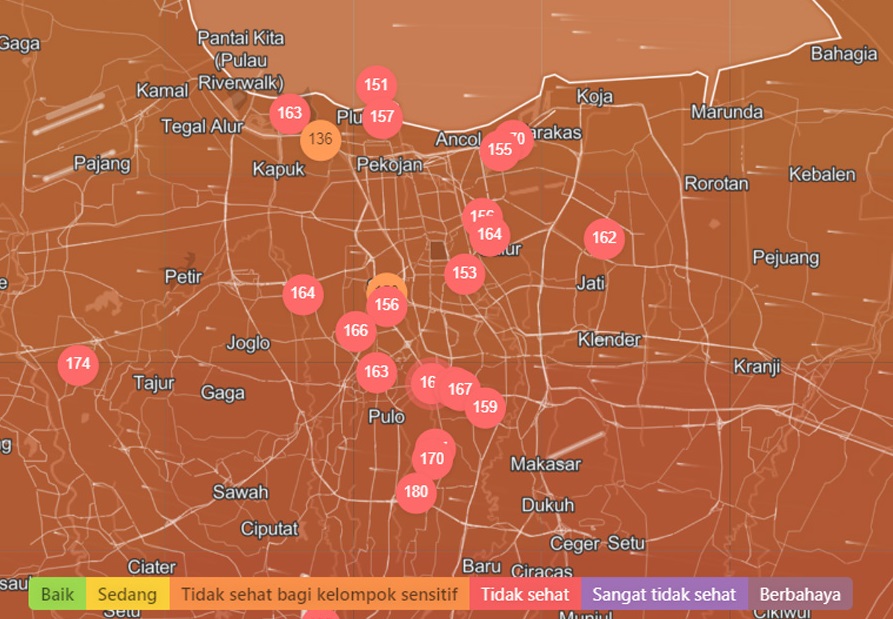 Ratusan Perusahaan Sumber Pencemaran Udara di Jabodetabek, 11 Perusahaan Sudah di Sanksi