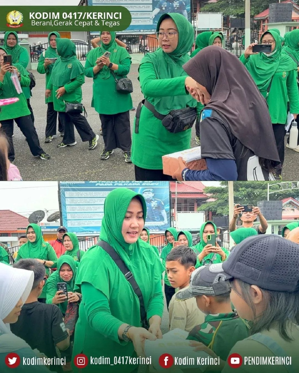 Semarak HUT Persit, Kodim 0417/Kerinci Gelar Lomba Permainan Tradisional di Makodim
