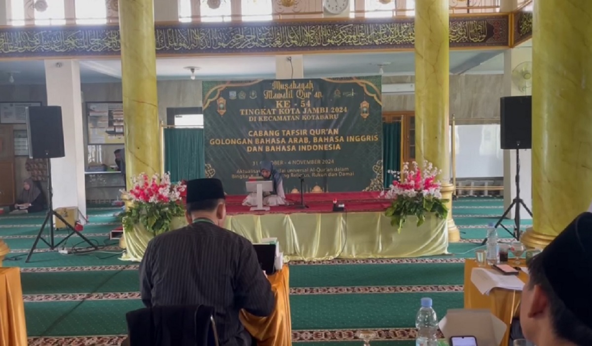 Peserta MTQ ke-54 Kota Jambi Cabang Lomba Tafsir Bahasa Indonesia Bersaing Ketat