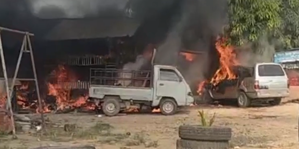 Kebakaran di Desa Rantau Api Hanguskan Rumah dan Dua Mobil