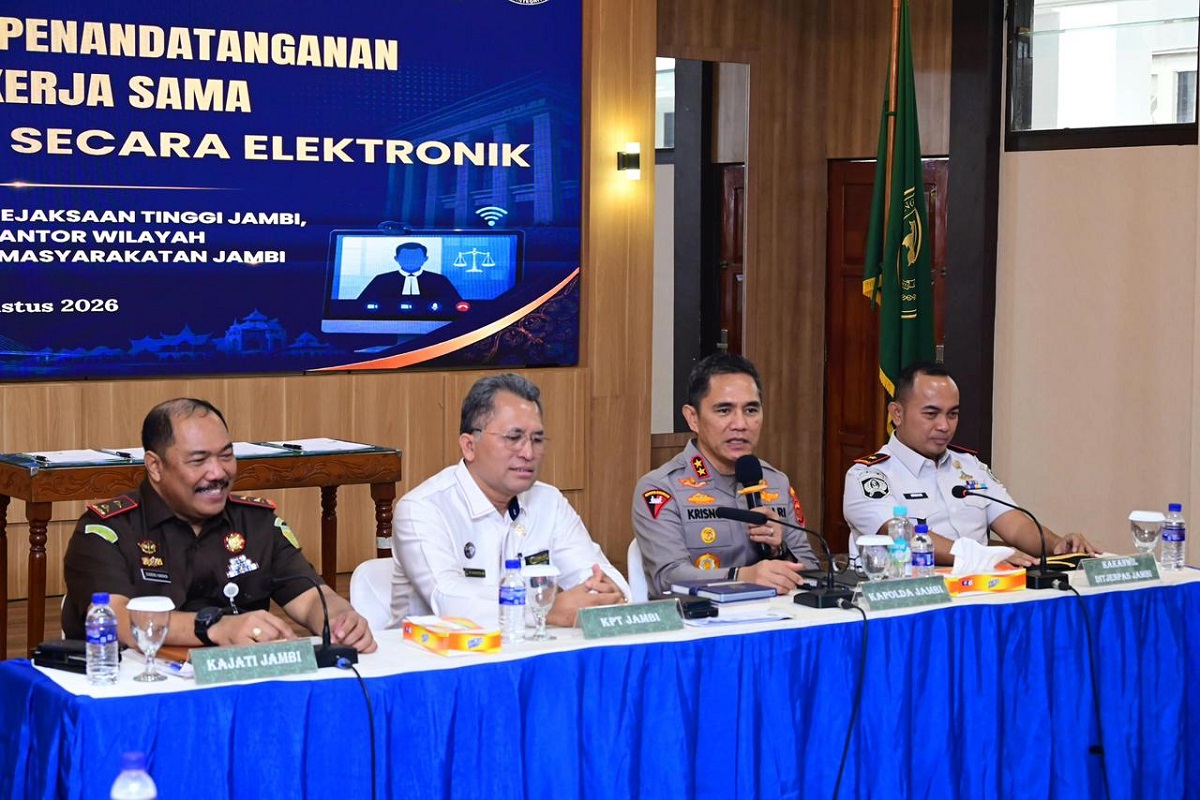 Polda Jambi Perkuat Sinergi Aparat Penegak Hukum melalui Persidangan Pidana Secara Elektronik