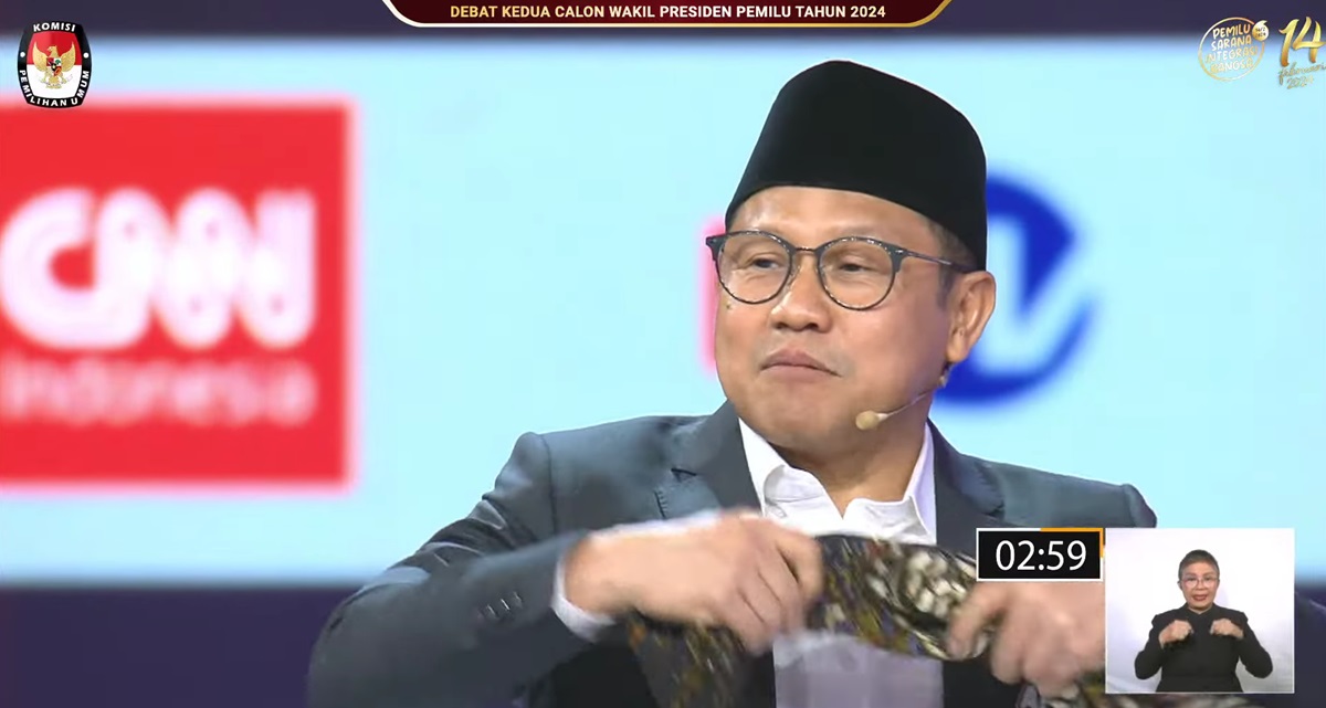 Debat Cawapres Pertama, Muhaimin Bahas “Slepet” Tradisi Santri Membangunkan yang Tidur