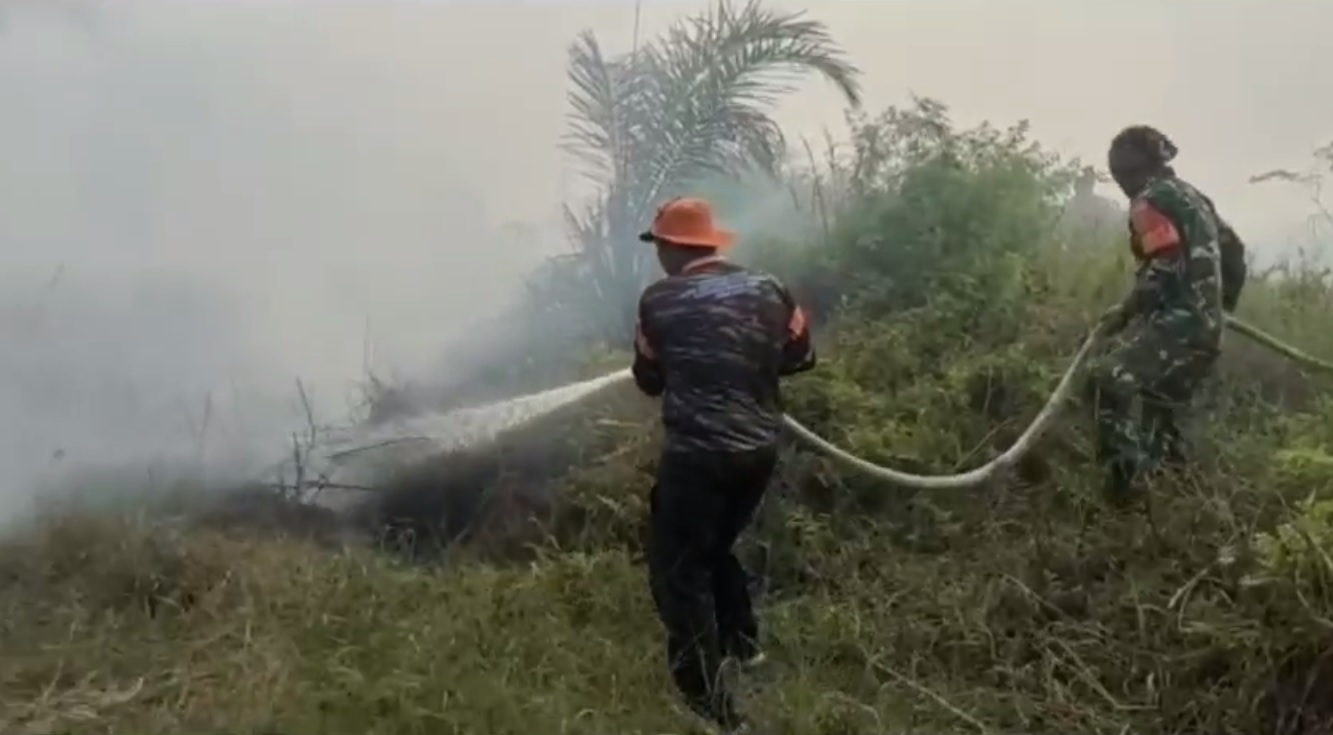 Kebakaran Lahan di Desa Ramin, 3 Orang Diduga Pemilik Lahan Diamankan